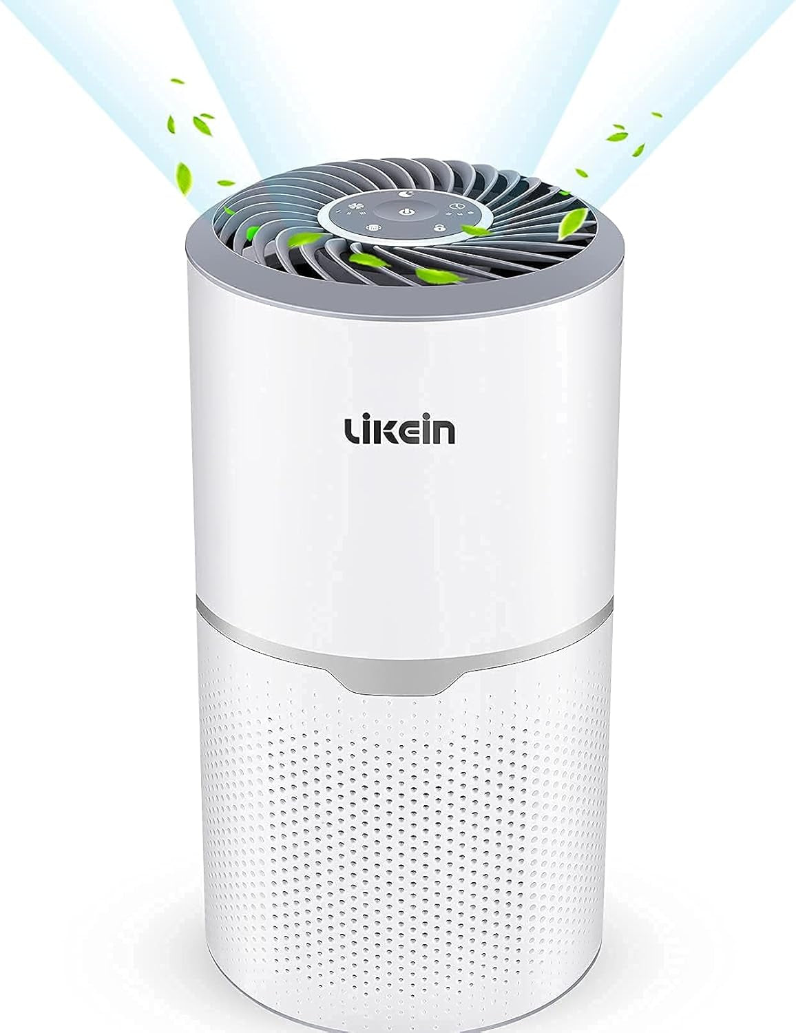 Air Purifier for Home with H13 True HEPA Filter, 22Db Filtration System Cleaner, 3-13W Low Energy Consumption, Remove 99.97% Pets Hair Dander Pollen Dust Smoke Odors, White