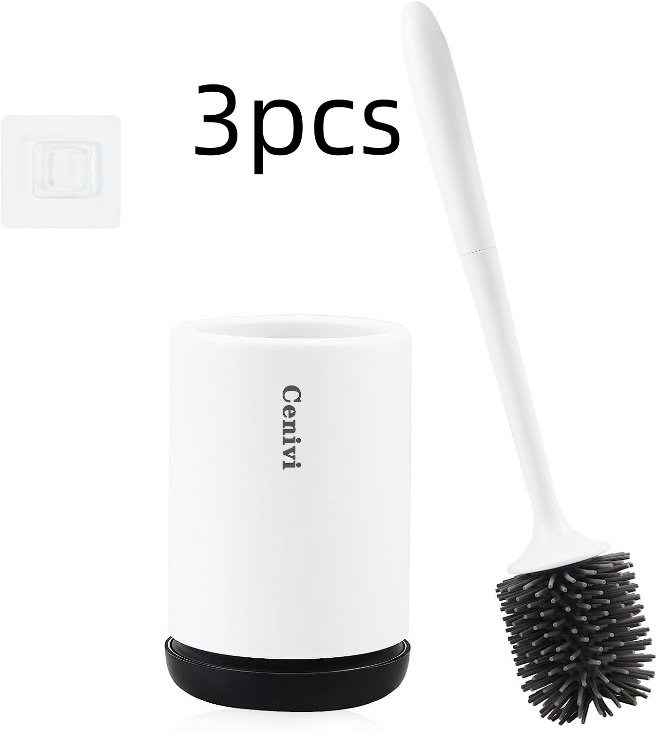 Non-stick Hair Soft Plastic Brush Head Toilet - GermBlast