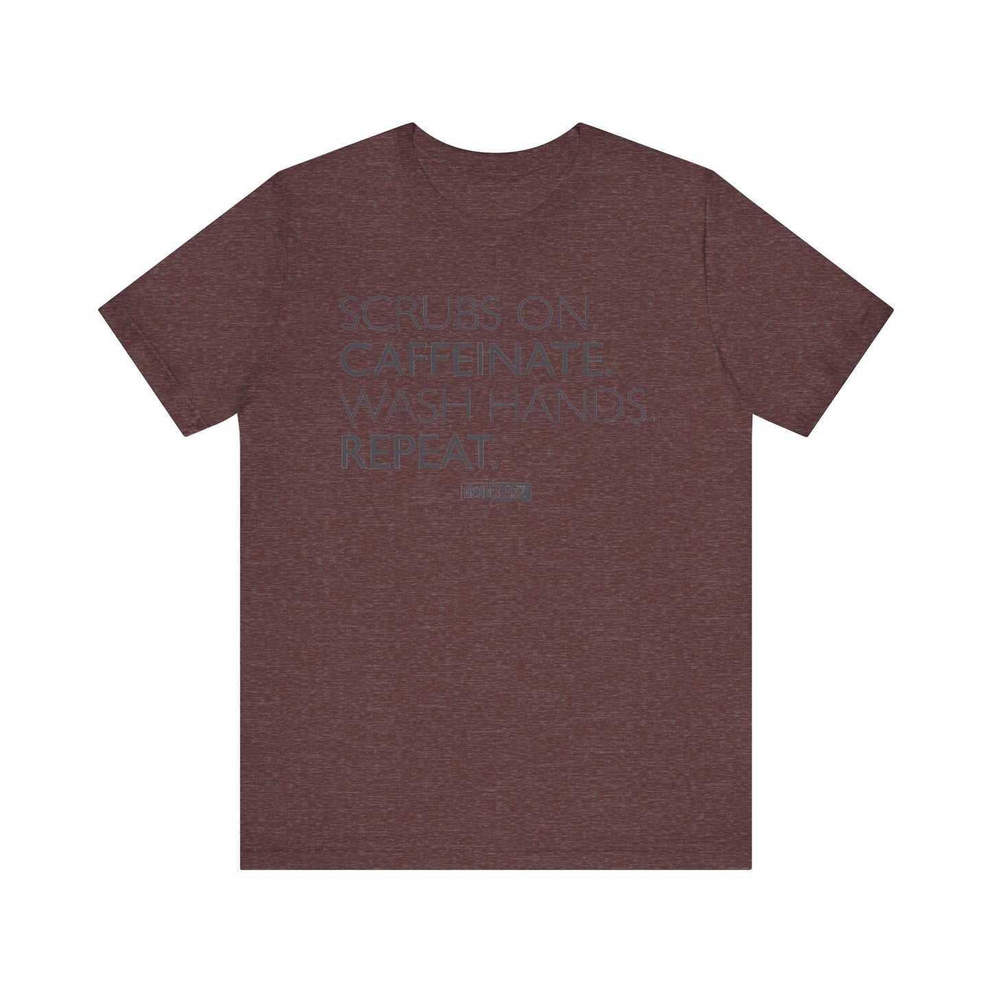 Caffeinate and Care Tee - Perfect for Nurses, Medical Professionals, Birthdays, Appreciation Days, Casual Wear - GermBlast