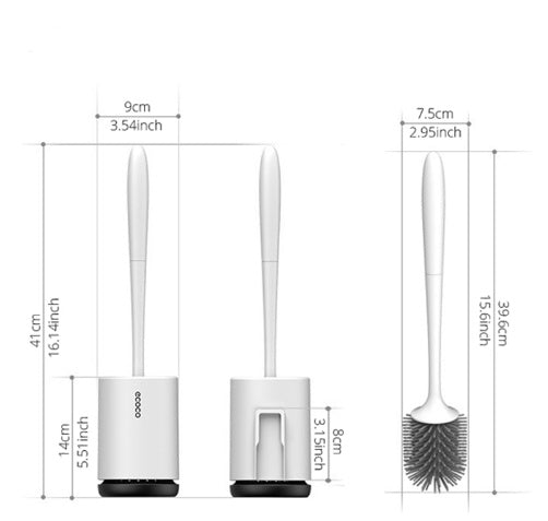 Non-stick Hair Soft Plastic Brush Head Toilet - GermBlast