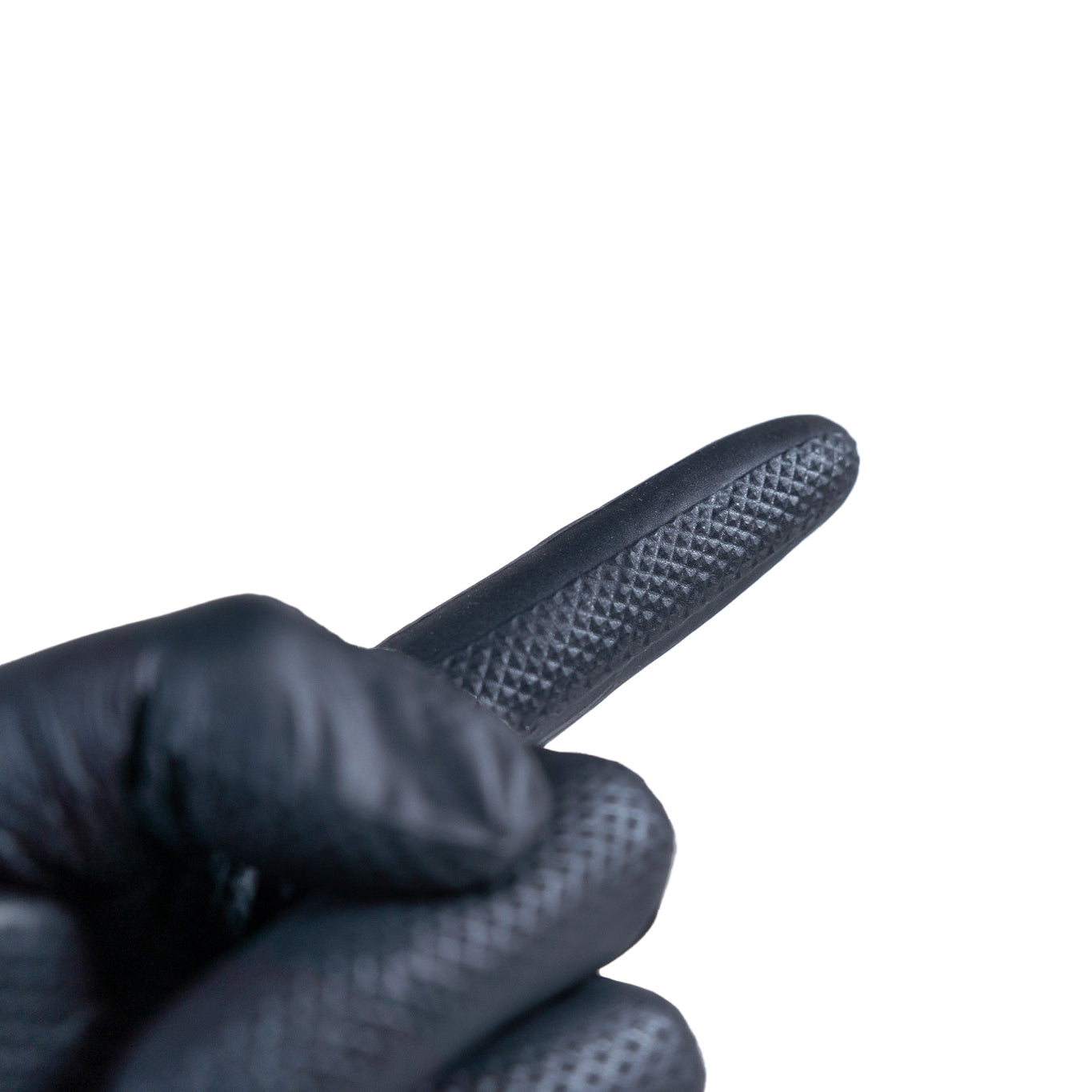 GermBlast Black Nitrile Disposable Gloves, 8 Mil Extra Thick, Diamond Texture, Powder Free, Latex Free, 100 Count - GermBlast