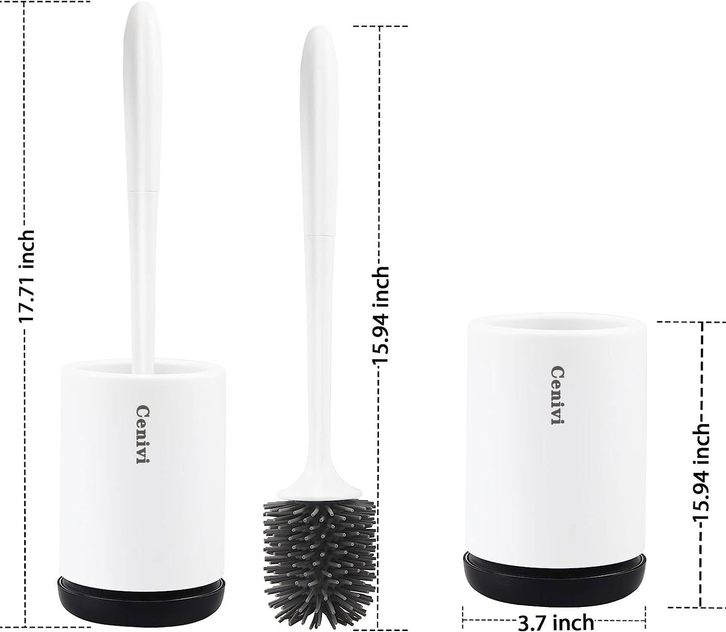 Non-stick Hair Soft Plastic Brush Head Toilet - GermBlast