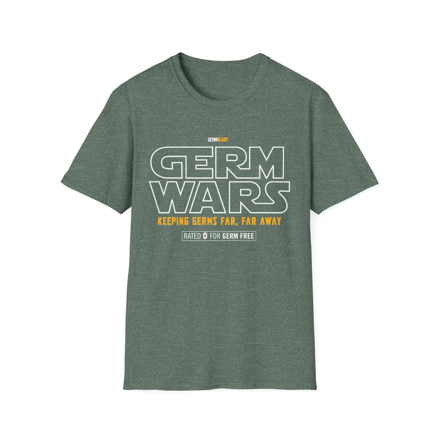 Germ Wars Unisex T-Shirt, Funny Graphic Tee, Quarantine Humor Shirt, Unique Gift, Casual Wear, Science Enthusiast Apparel - GermBlast