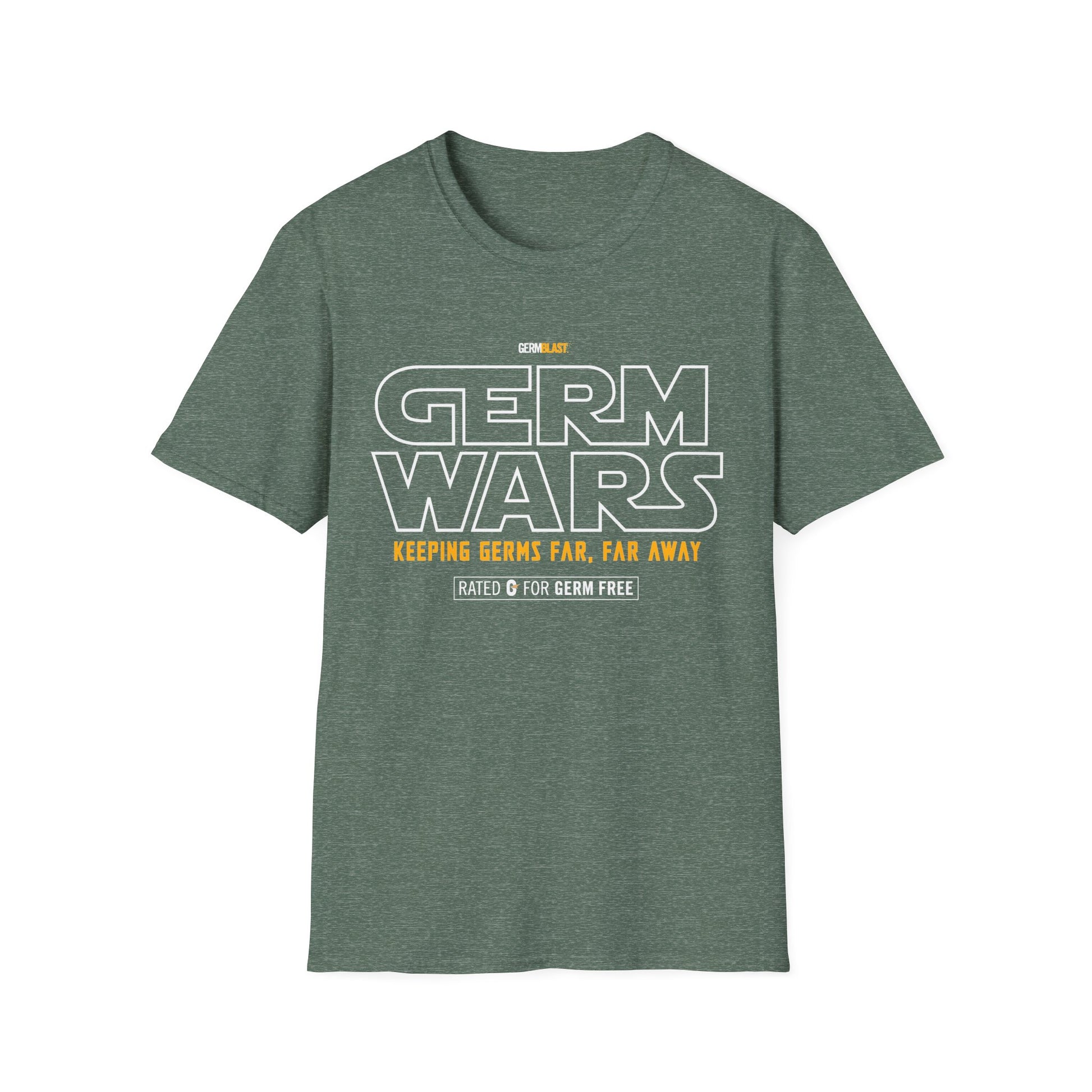 Germ Wars Unisex T-Shirt, Funny Graphic Tee, Quarantine Humor Shirt, Unique Gift, Casual Wear, Science Enthusiast Apparel - GermBlast