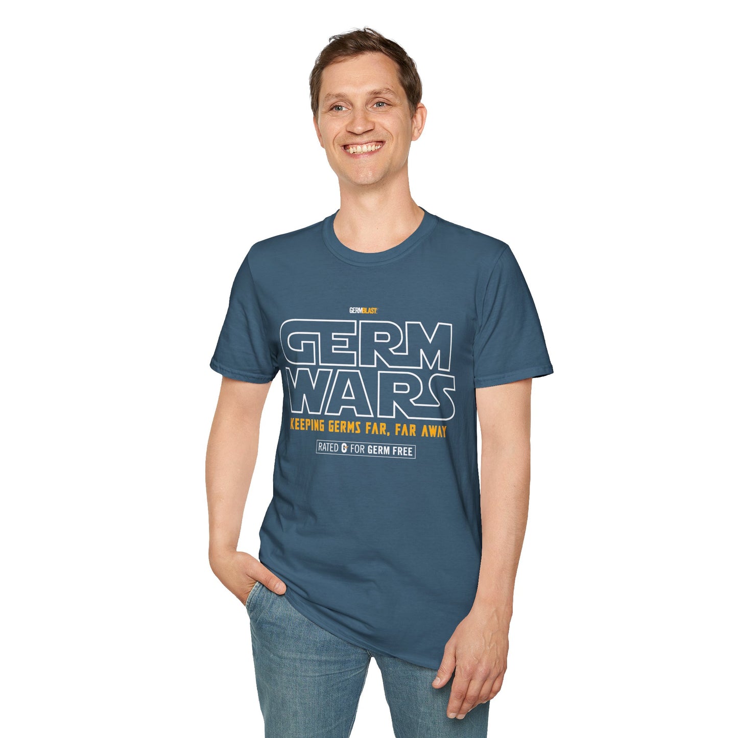 Germ Wars Unisex T-Shirt, Funny Graphic Tee, Quarantine Humor Shirt, Unique Gift, Casual Wear, Science Enthusiast Apparel - GermBlast