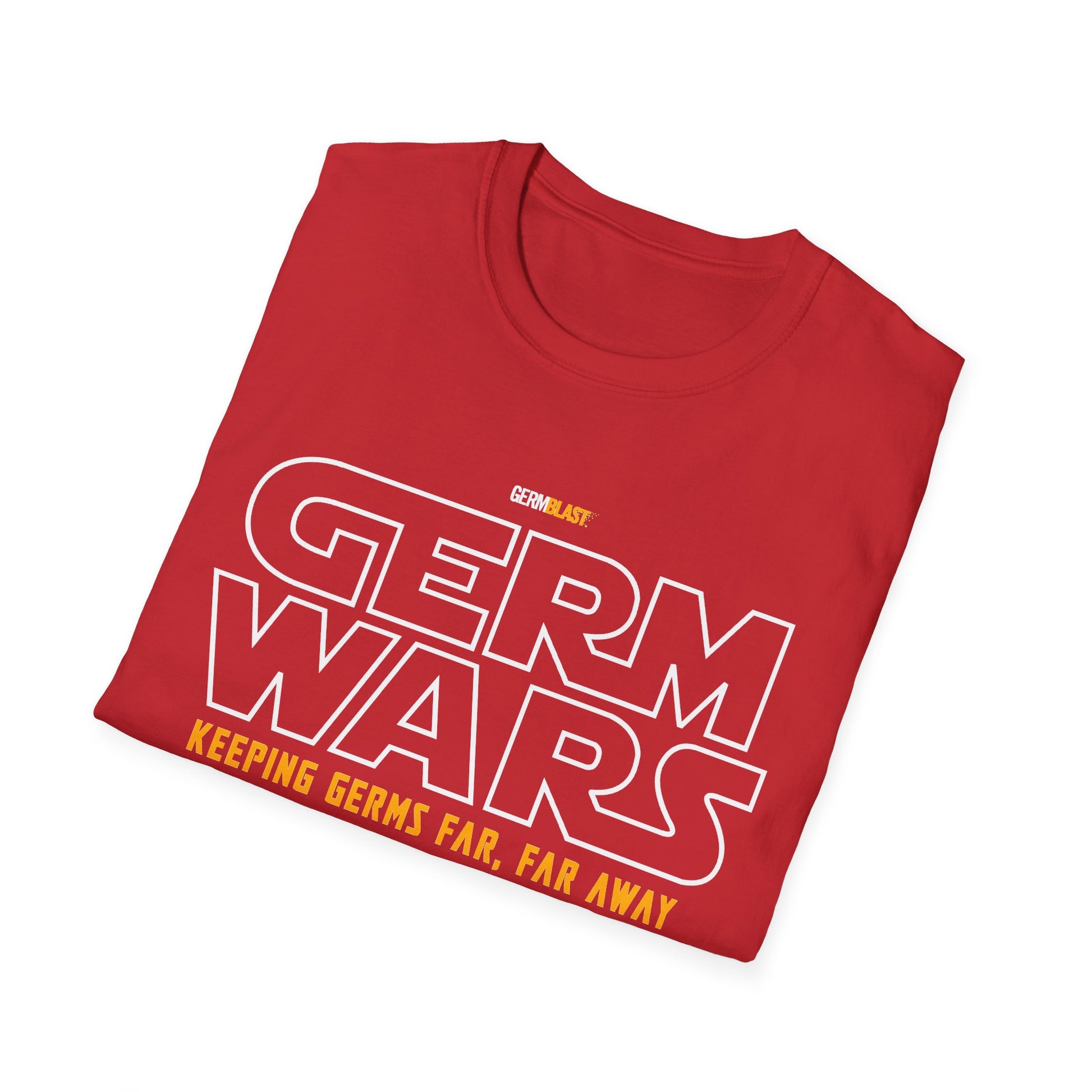 Germ Wars Unisex T-Shirt, Funny Graphic Tee, Quarantine Humor Shirt, Unique Gift, Casual Wear, Science Enthusiast Apparel - GermBlast
