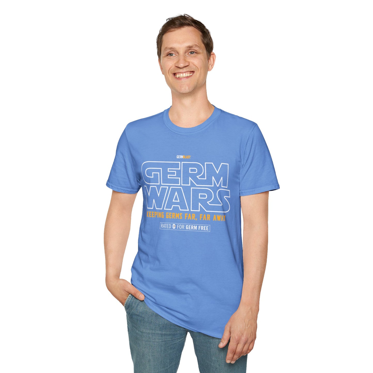 Germ Wars Unisex T-Shirt, Funny Graphic Tee, Quarantine Humor Shirt, Unique Gift, Casual Wear, Science Enthusiast Apparel - GermBlast