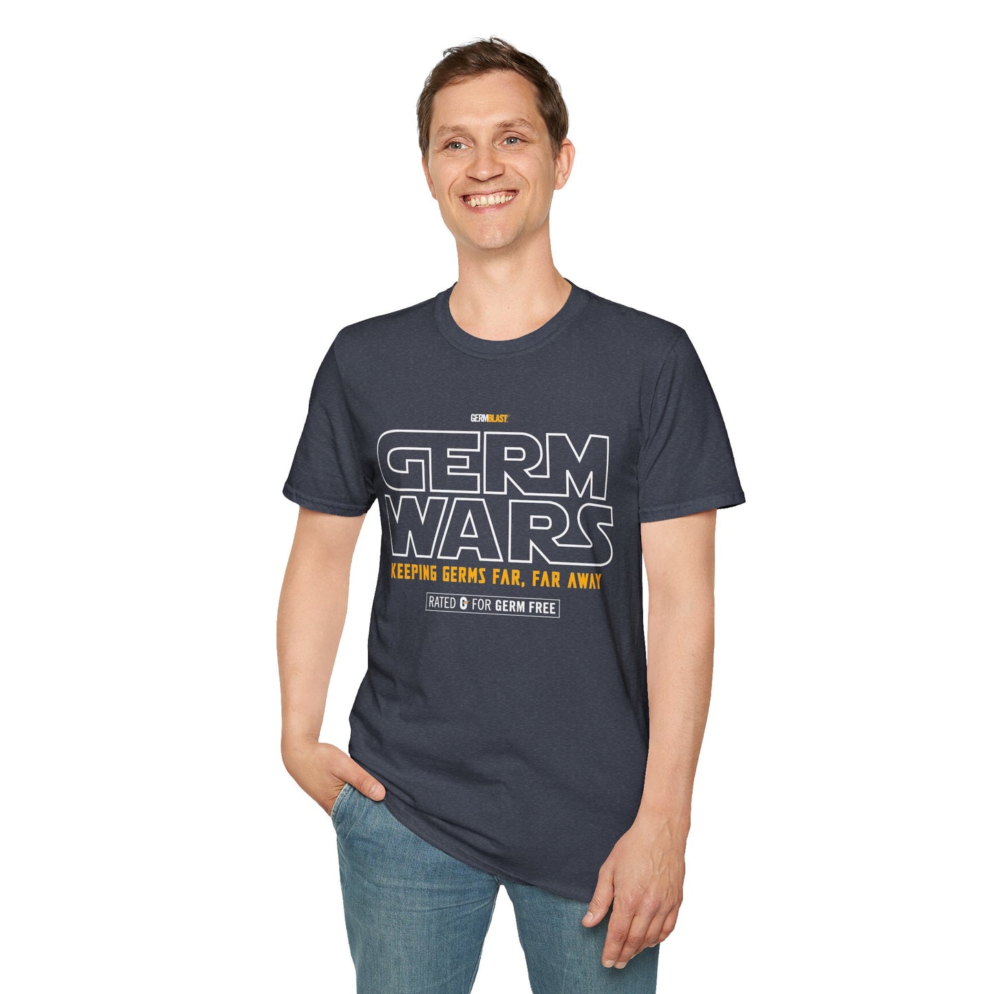 Germ Wars Unisex T-Shirt, Funny Graphic Tee, Quarantine Humor Shirt, Unique Gift, Casual Wear, Science Enthusiast Apparel - GermBlast