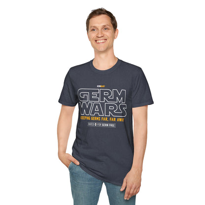 Germ Wars Unisex T-Shirt, Funny Graphic Tee, Quarantine Humor Shirt, Unique Gift, Casual Wear, Science Enthusiast Apparel - GermBlast