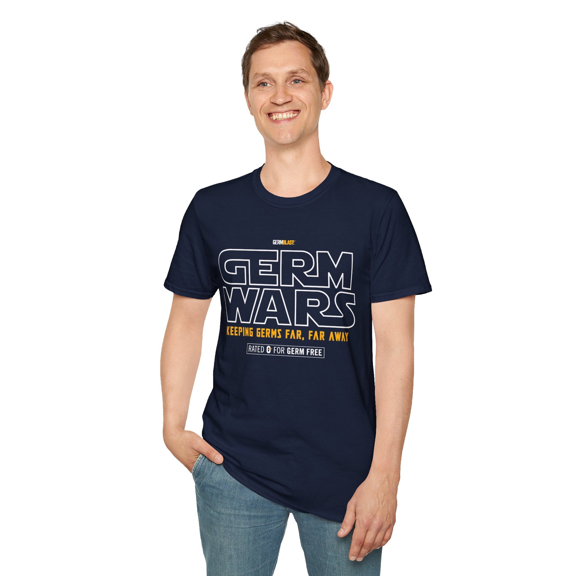 Germ Wars Unisex T-Shirt, Funny Graphic Tee, Quarantine Humor Shirt, Unique Gift, Casual Wear, Science Enthusiast Apparel - GermBlast