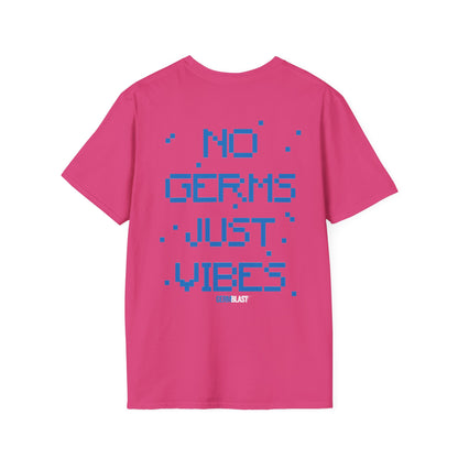 Unisex Graphic T-Shirt - No Germs Just Vibes, Casual Wear, Summer Fashion, Gift for Friends, Affirmation Tee, Relaxed Style - GermBlast