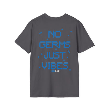 Unisex Graphic T-Shirt - No Germs Just Vibes, Casual Wear, Summer Fashion, Gift for Friends, Affirmation Tee, Relaxed Style - GermBlast