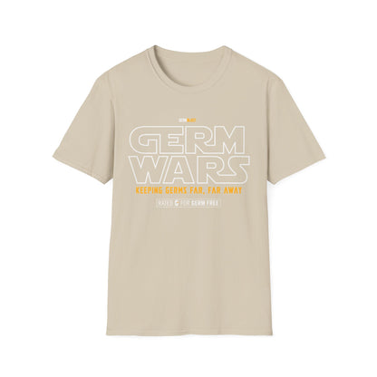 Germ Wars Unisex T-Shirt, Funny Graphic Tee, Quarantine Humor Shirt, Unique Gift, Casual Wear, Science Enthusiast Apparel - GermBlast
