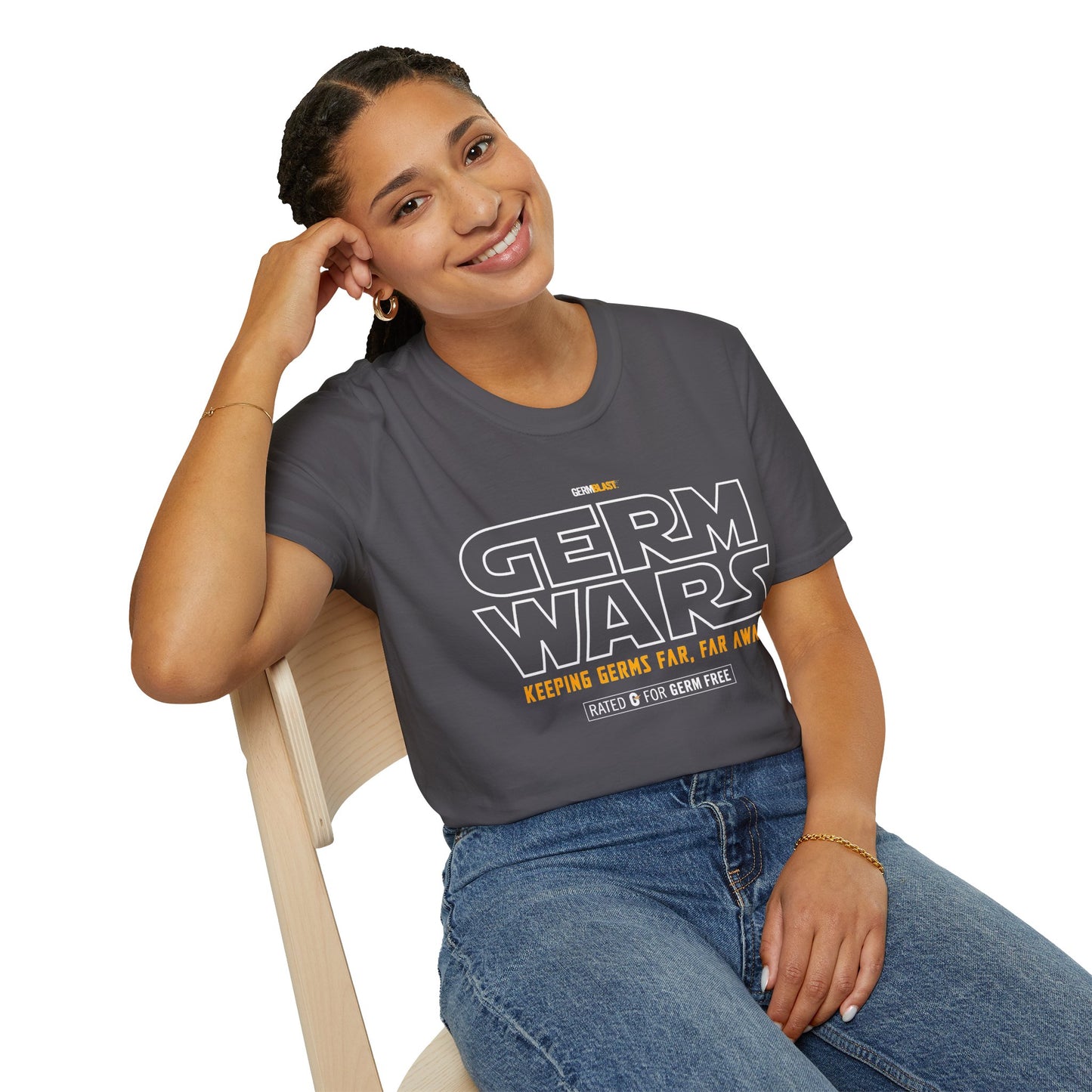 Germ Wars Unisex T-Shirt, Funny Graphic Tee, Quarantine Humor Shirt, Unique Gift, Casual Wear, Science Enthusiast Apparel - GermBlast