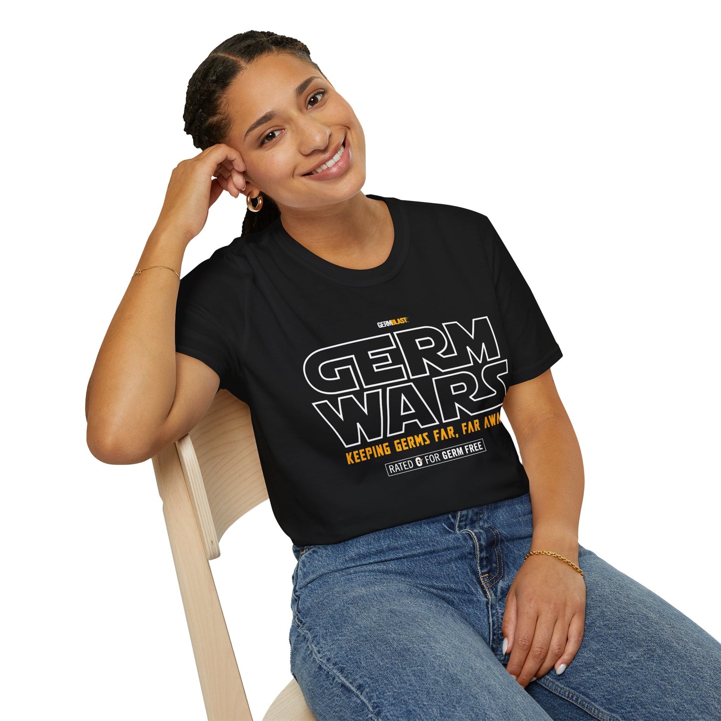 Germ Wars Unisex T-Shirt, Funny Graphic Tee, Quarantine Humor Shirt, Unique Gift, Casual Wear, Science Enthusiast Apparel - GermBlast