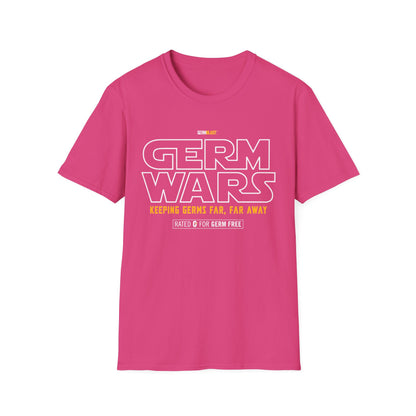 Germ Wars Unisex T-Shirt, Funny Graphic Tee, Quarantine Humor Shirt, Unique Gift, Casual Wear, Science Enthusiast Apparel - GermBlast
