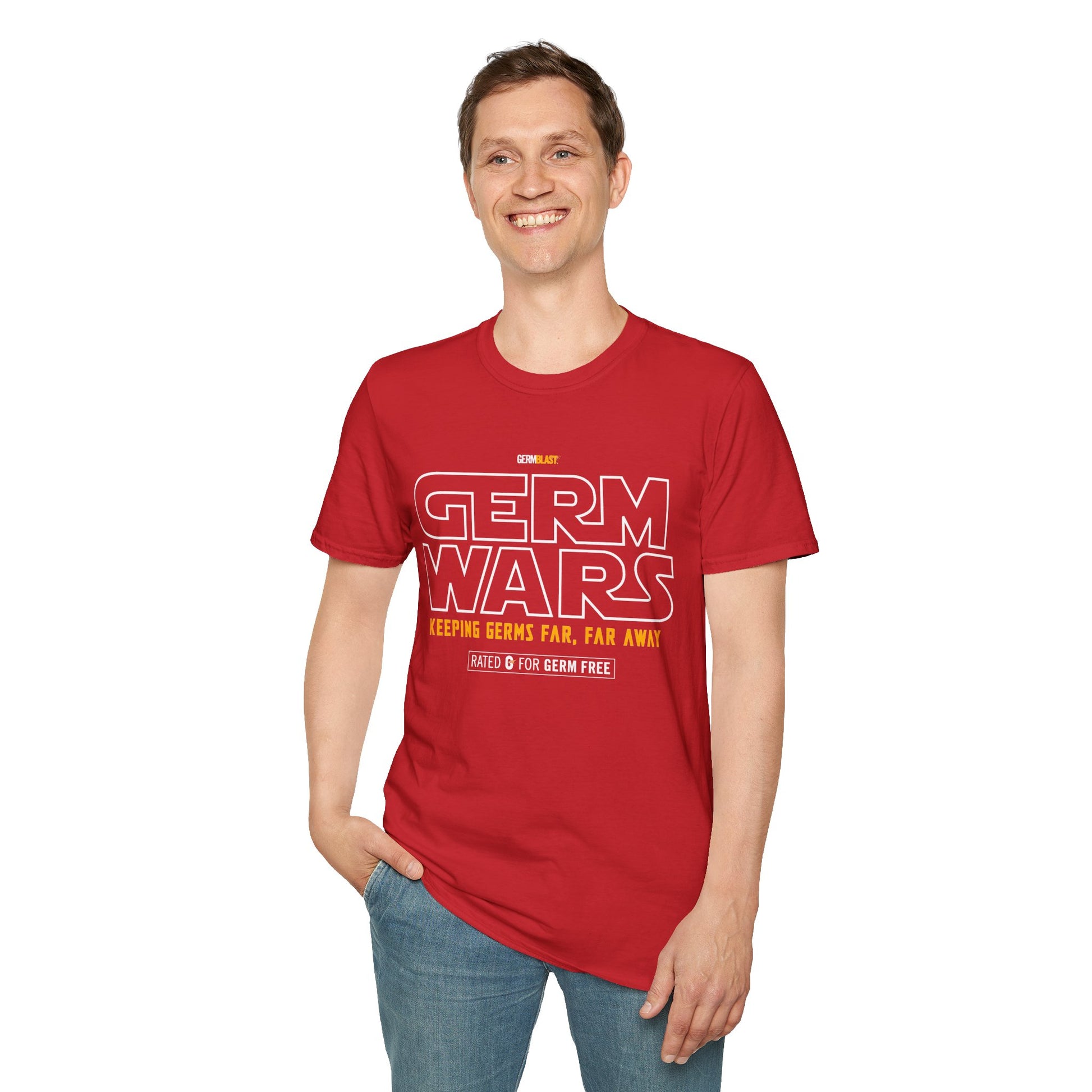 Germ Wars Unisex T-Shirt, Funny Graphic Tee, Quarantine Humor Shirt, Unique Gift, Casual Wear, Science Enthusiast Apparel - GermBlast