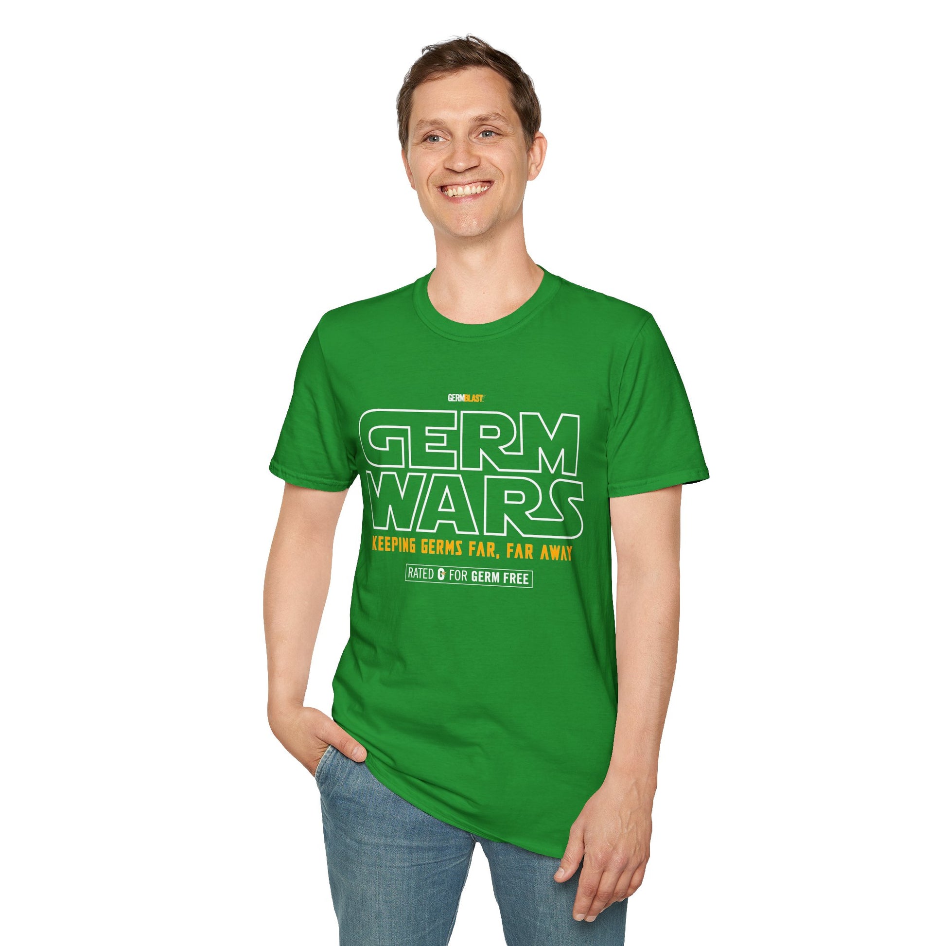 Germ Wars Unisex T-Shirt, Funny Graphic Tee, Quarantine Humor Shirt, Unique Gift, Casual Wear, Science Enthusiast Apparel - GermBlast