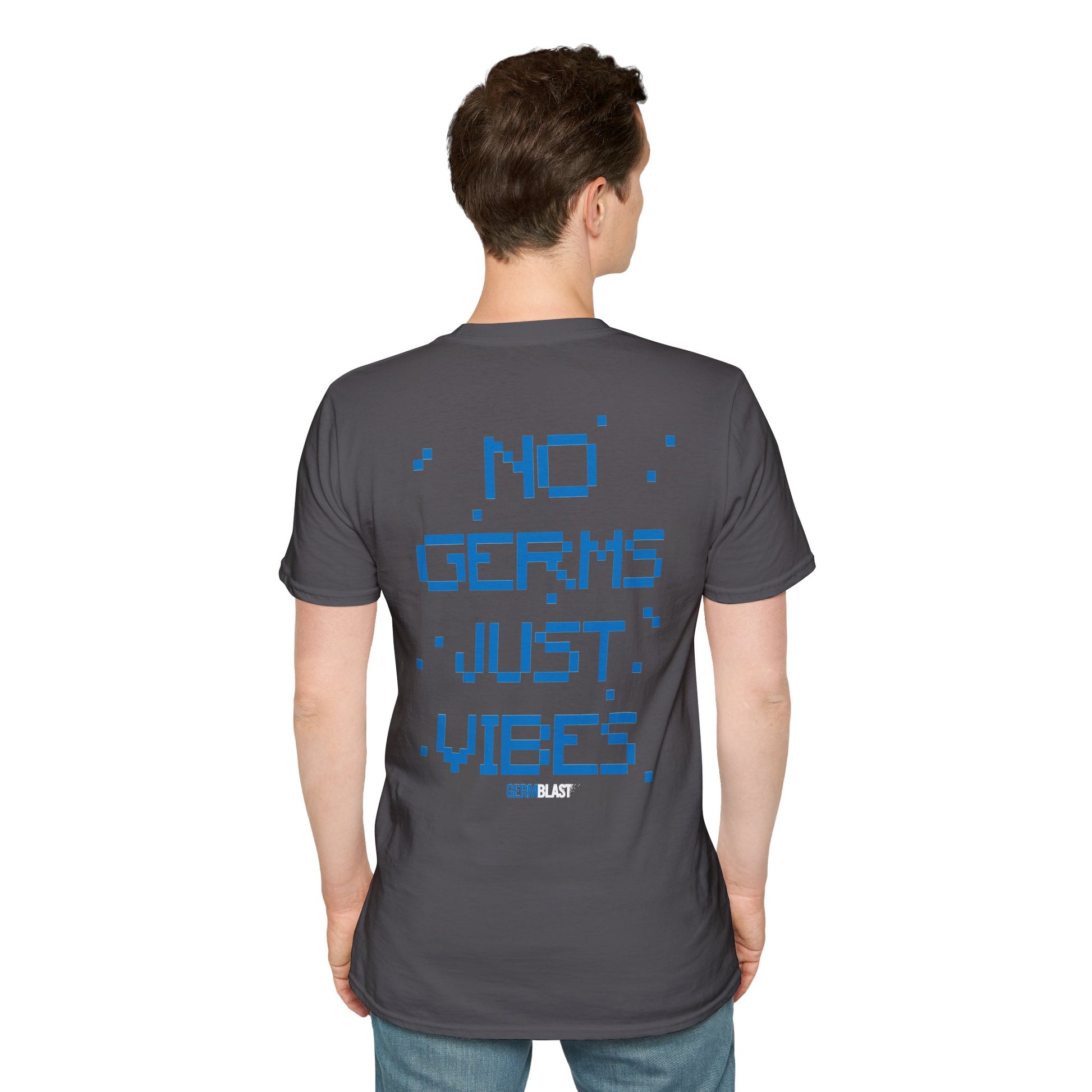 Unisex Graphic T-Shirt - No Germs Just Vibes, Casual Wear, Summer Fashion, Gift for Friends, Affirmation Tee, Relaxed Style - GermBlast