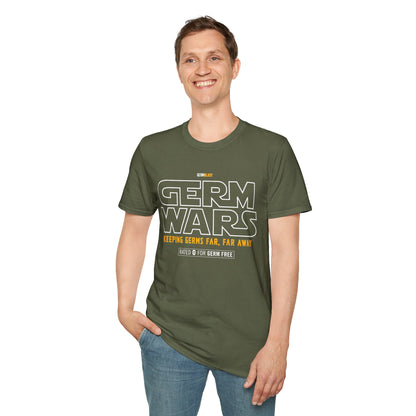 Germ Wars Unisex T-Shirt, Funny Graphic Tee, Quarantine Humor Shirt, Unique Gift, Casual Wear, Science Enthusiast Apparel - GermBlast