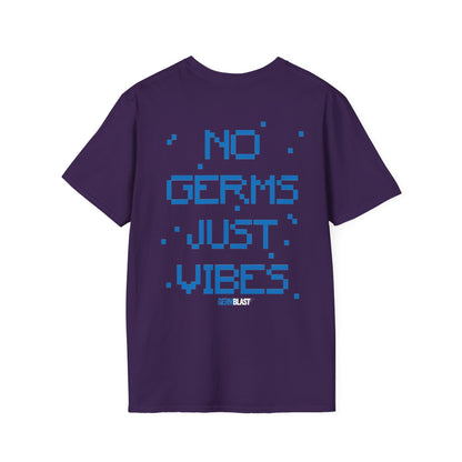 Unisex Graphic T-Shirt - No Germs Just Vibes, Casual Wear, Summer Fashion, Gift for Friends, Affirmation Tee, Relaxed Style - GermBlast