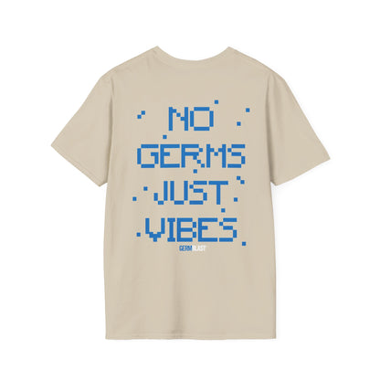 Unisex Graphic T-Shirt - No Germs Just Vibes, Casual Wear, Summer Fashion, Gift for Friends, Affirmation Tee, Relaxed Style - GermBlast