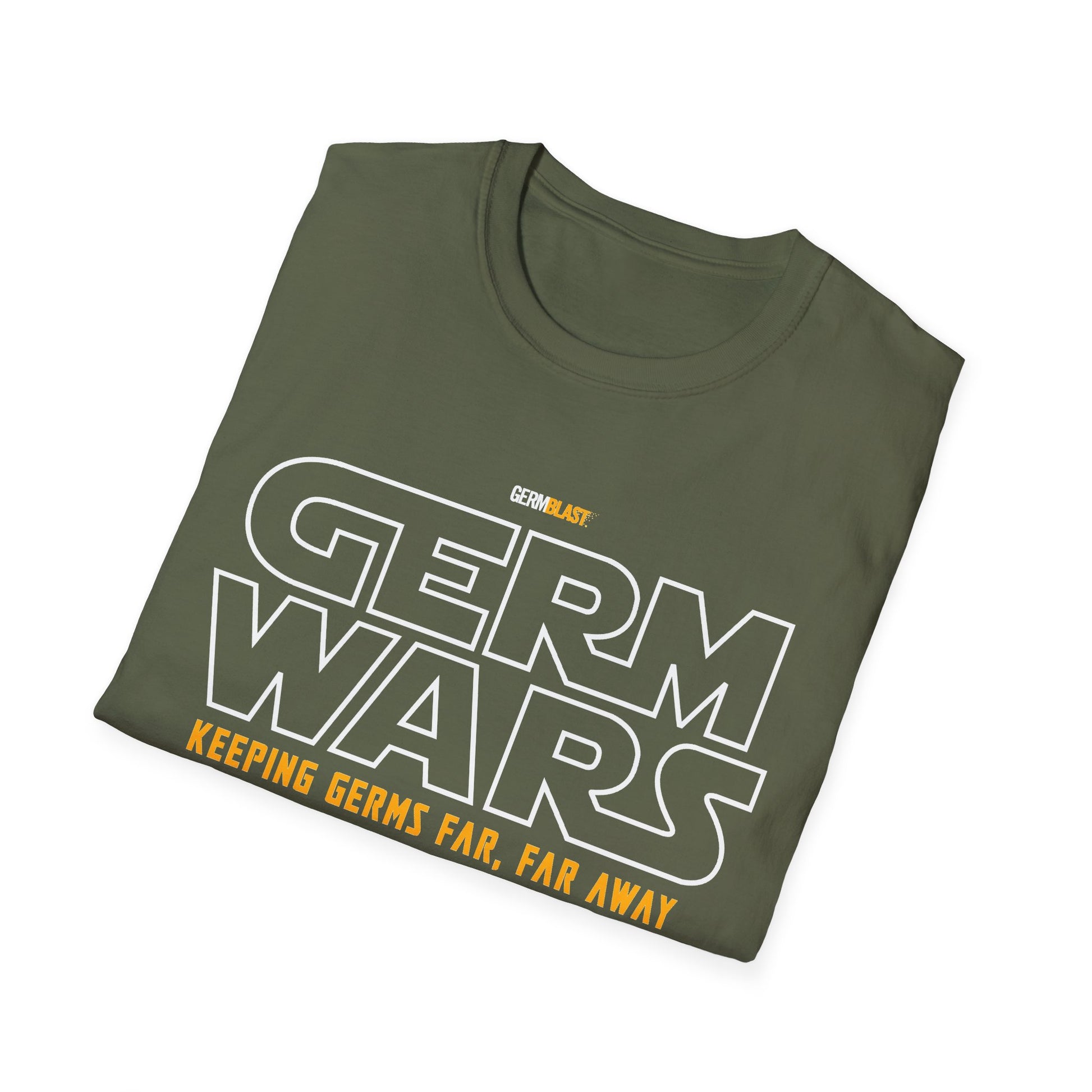 Germ Wars Unisex T-Shirt, Funny Graphic Tee, Quarantine Humor Shirt, Unique Gift, Casual Wear, Science Enthusiast Apparel - GermBlast