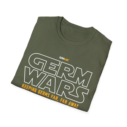 Germ Wars Unisex T-Shirt, Funny Graphic Tee, Quarantine Humor Shirt, Unique Gift, Casual Wear, Science Enthusiast Apparel - GermBlast