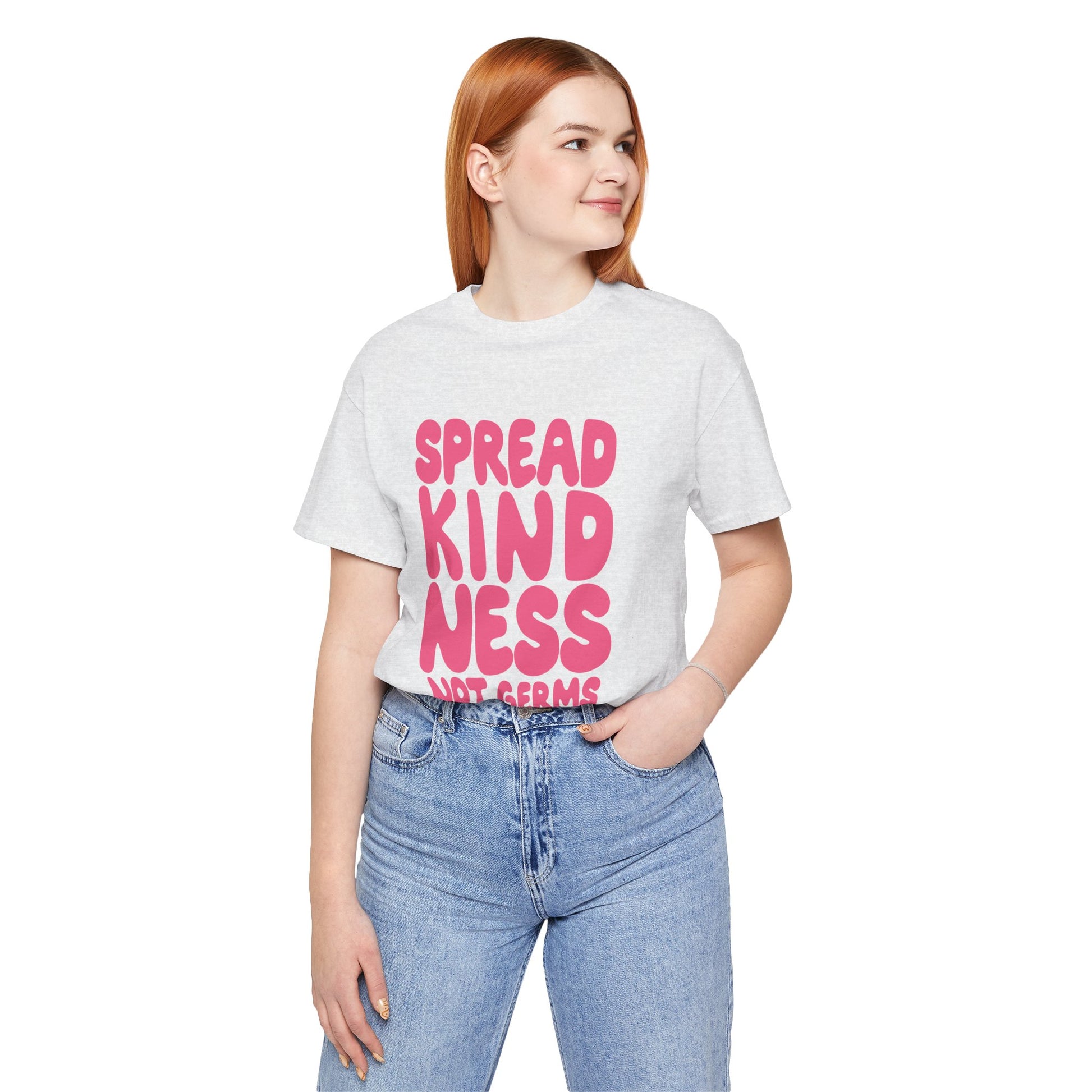 Unisex Kindness Tee - Spread Kindness Not Germs, Motivational T-Shirt, Gift for Friends, Casual Wear, Positivity Apparel - GermBlast