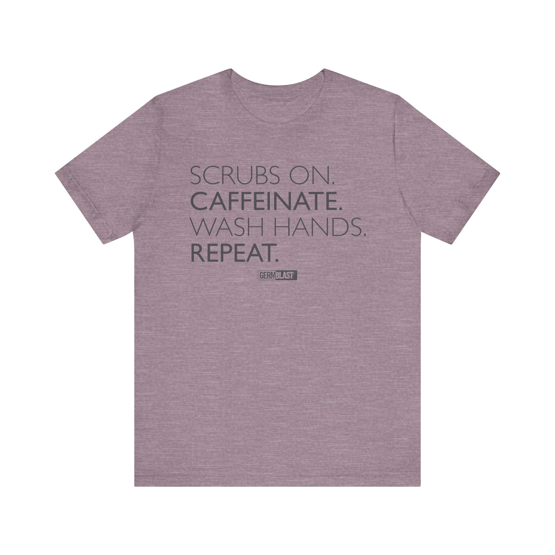 Caffeinate and Care Tee - Perfect for Nurses, Medical Professionals, Birthdays, Appreciation Days, Casual Wear - GermBlast