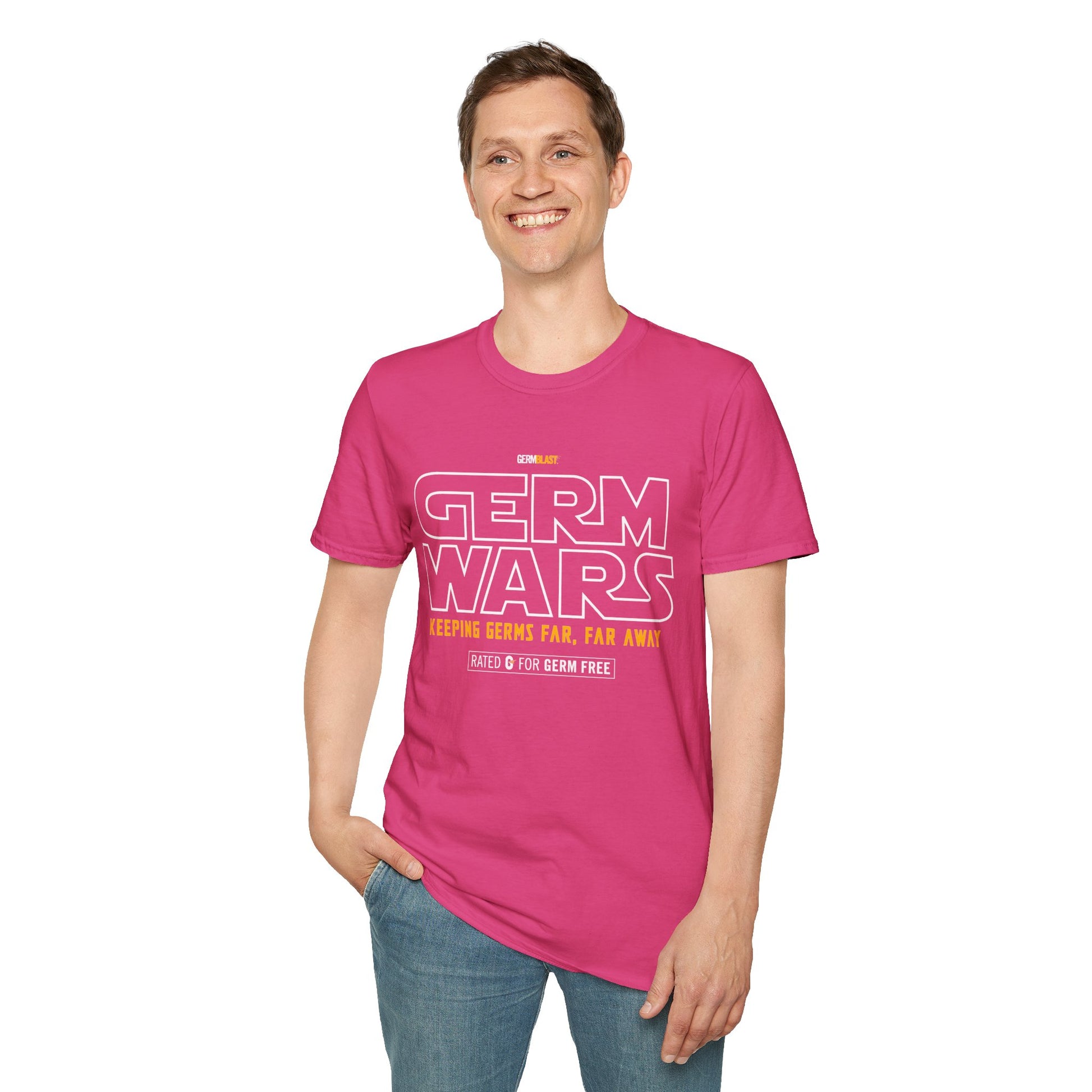 Germ Wars Unisex T-Shirt, Funny Graphic Tee, Quarantine Humor Shirt, Unique Gift, Casual Wear, Science Enthusiast Apparel - GermBlast