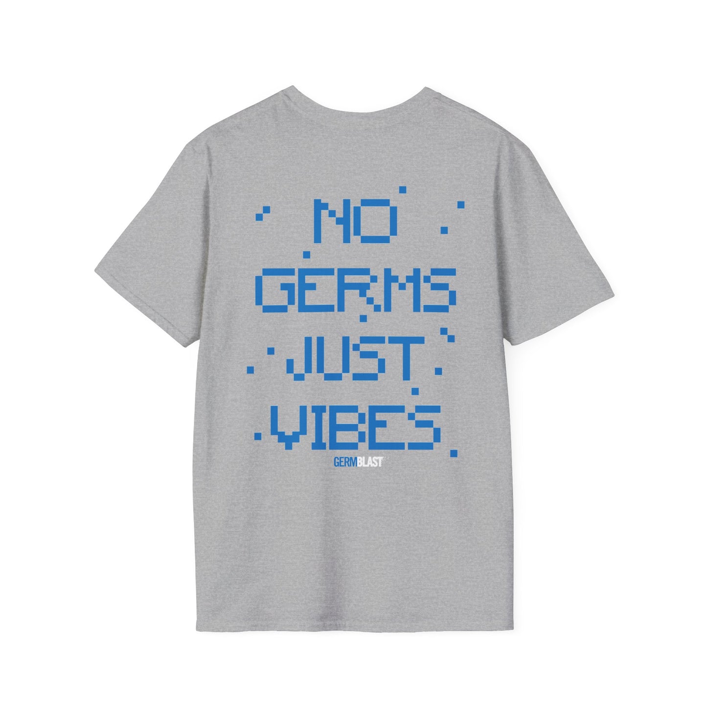 Unisex Graphic T-Shirt - No Germs Just Vibes, Casual Wear, Summer Fashion, Gift for Friends, Affirmation Tee, Relaxed Style - GermBlast