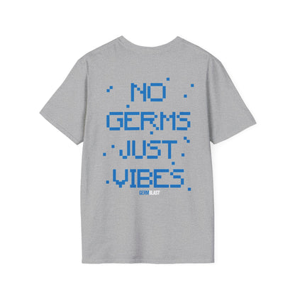 Unisex Graphic T-Shirt - No Germs Just Vibes, Casual Wear, Summer Fashion, Gift for Friends, Affirmation Tee, Relaxed Style - GermBlast