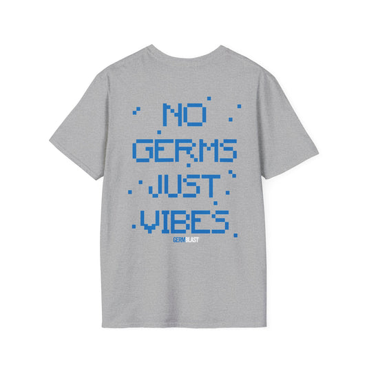 Unisex Graphic T-Shirt - No Germs Just Vibes, Casual Wear, Summer Fashion, Gift for Friends, Affirmation Tee, Relaxed Style - GermBlast