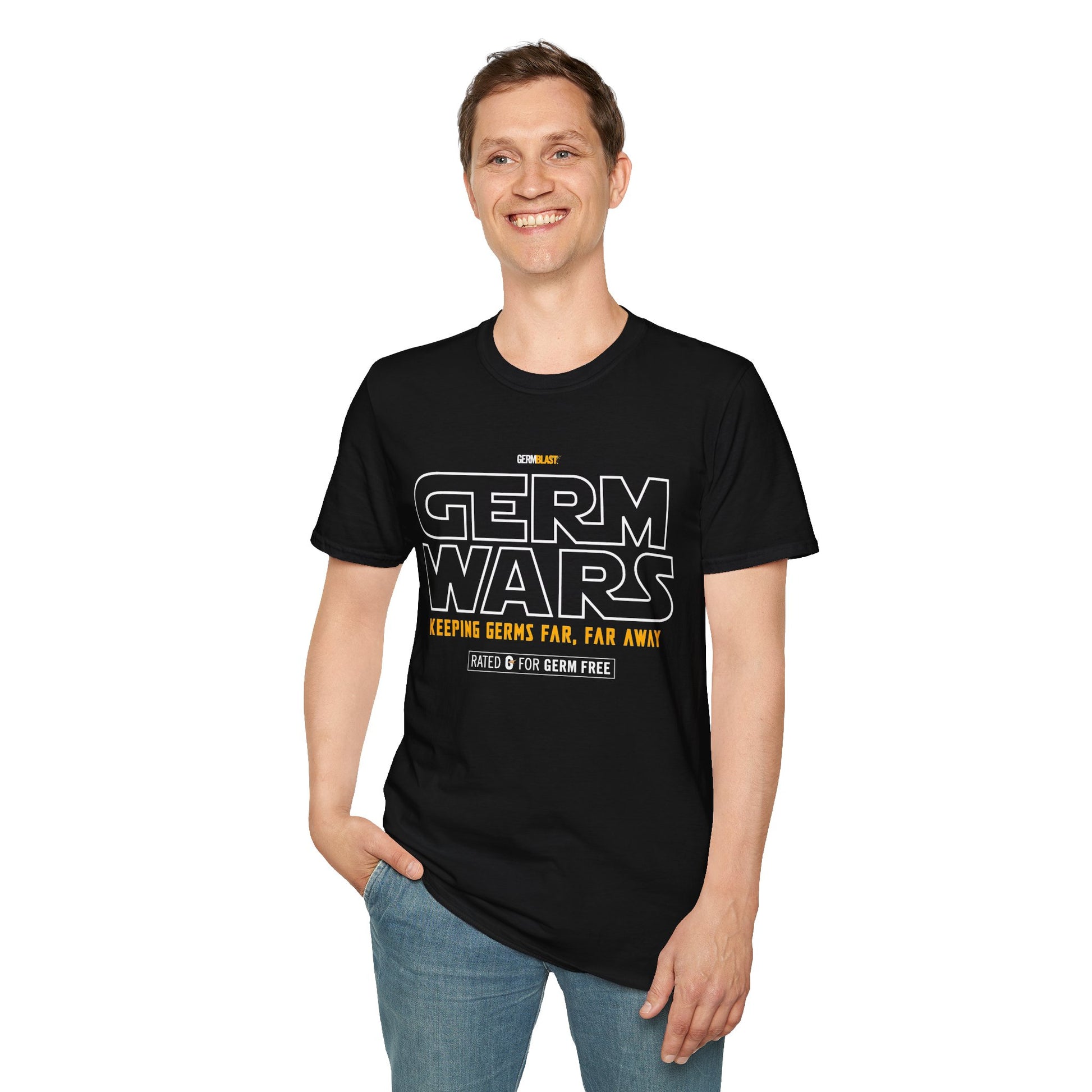 Germ Wars Unisex T-Shirt, Funny Graphic Tee, Quarantine Humor Shirt, Unique Gift, Casual Wear, Science Enthusiast Apparel - GermBlast