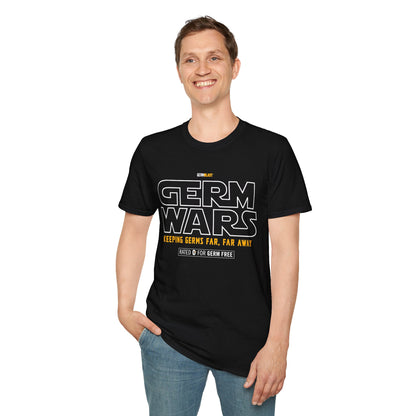 Germ Wars Unisex T-Shirt, Funny Graphic Tee, Quarantine Humor Shirt, Unique Gift, Casual Wear, Science Enthusiast Apparel - GermBlast