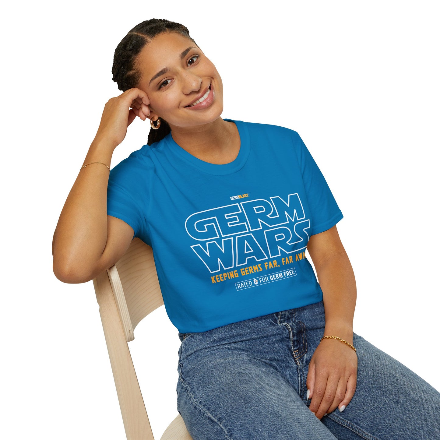 Germ Wars Unisex T-Shirt, Funny Graphic Tee, Quarantine Humor Shirt, Unique Gift, Casual Wear, Science Enthusiast Apparel - GermBlast