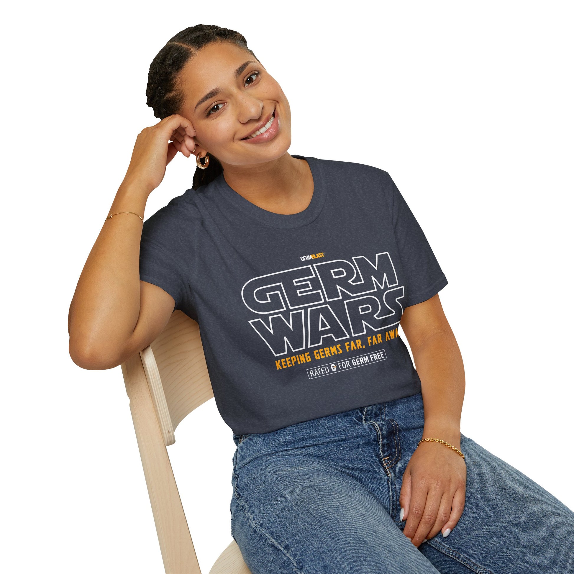 Germ Wars Unisex T-Shirt, Funny Graphic Tee, Quarantine Humor Shirt, Unique Gift, Casual Wear, Science Enthusiast Apparel - GermBlast