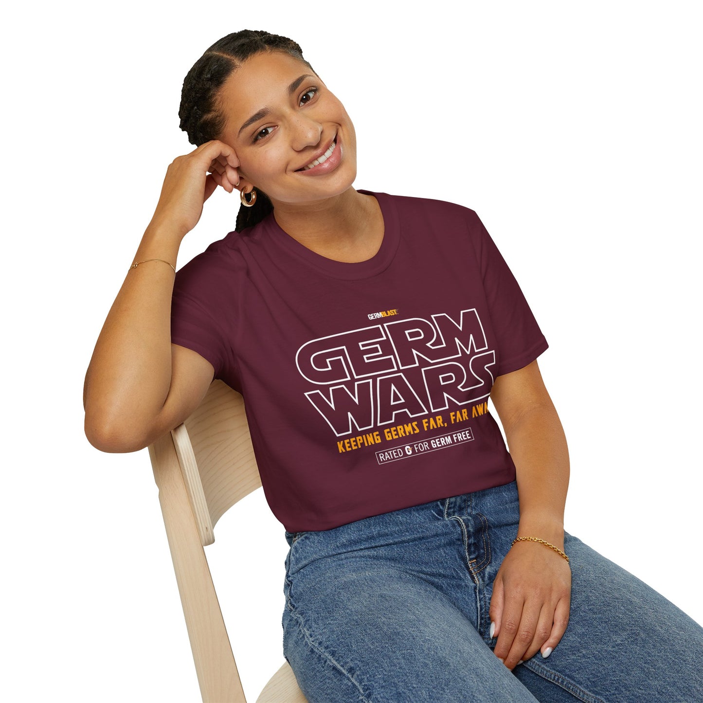 Germ Wars Unisex T-Shirt, Funny Graphic Tee, Quarantine Humor Shirt, Unique Gift, Casual Wear, Science Enthusiast Apparel - GermBlast