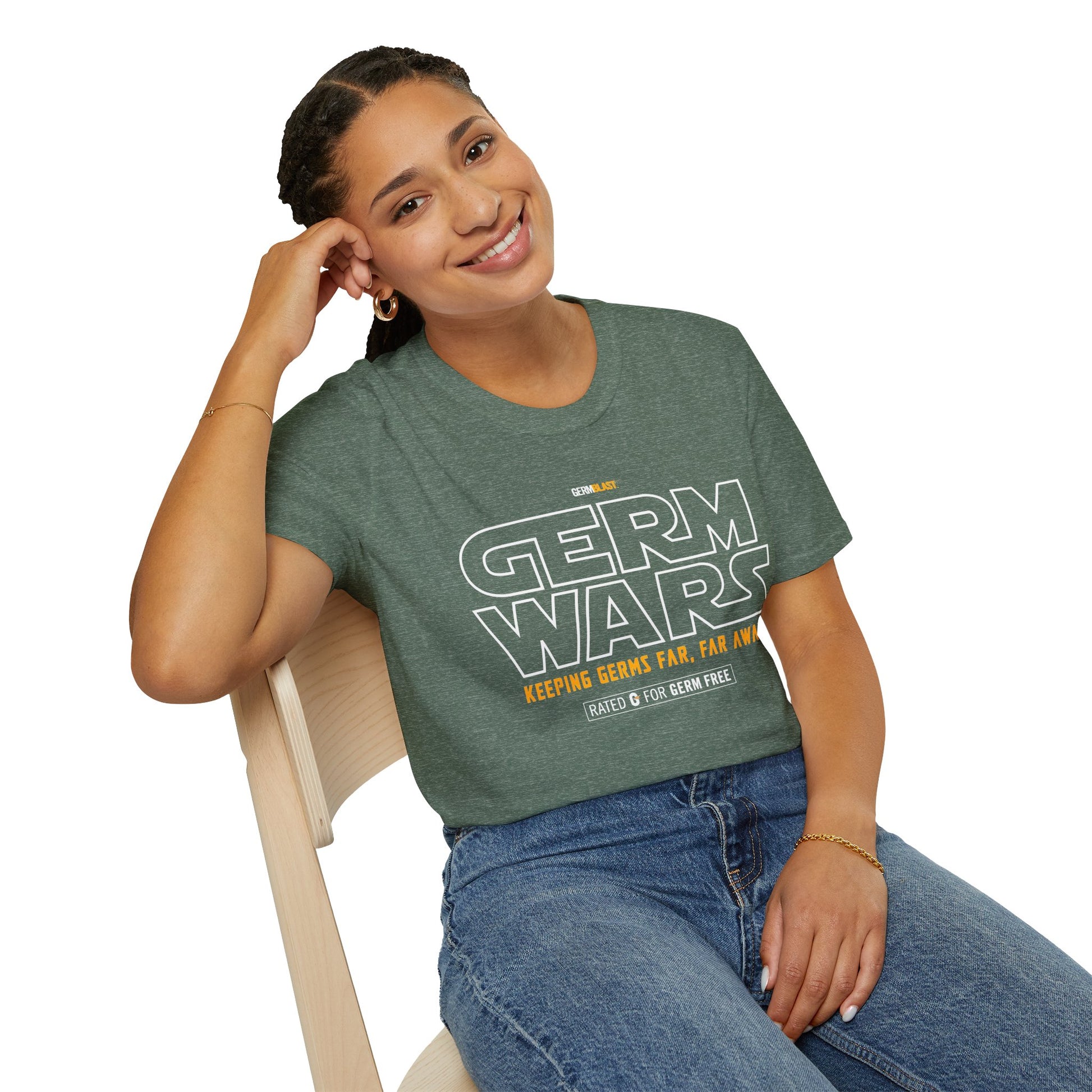 Germ Wars Unisex T-Shirt, Funny Graphic Tee, Quarantine Humor Shirt, Unique Gift, Casual Wear, Science Enthusiast Apparel - GermBlast