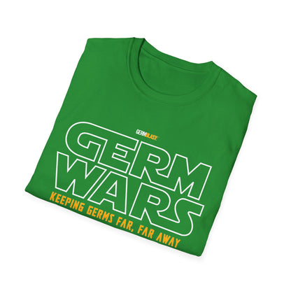 Germ Wars Unisex T-Shirt, Funny Graphic Tee, Quarantine Humor Shirt, Unique Gift, Casual Wear, Science Enthusiast Apparel - GermBlast