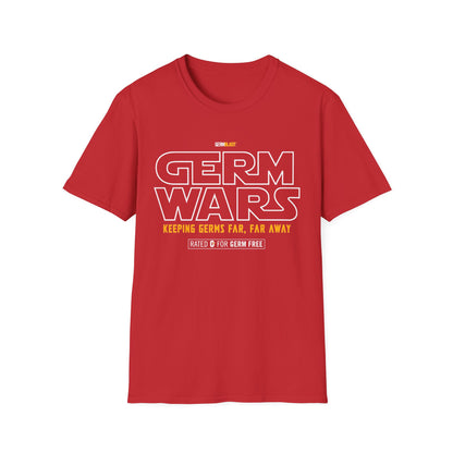 Germ Wars Unisex T-Shirt, Funny Graphic Tee, Quarantine Humor Shirt, Unique Gift, Casual Wear, Science Enthusiast Apparel - GermBlast