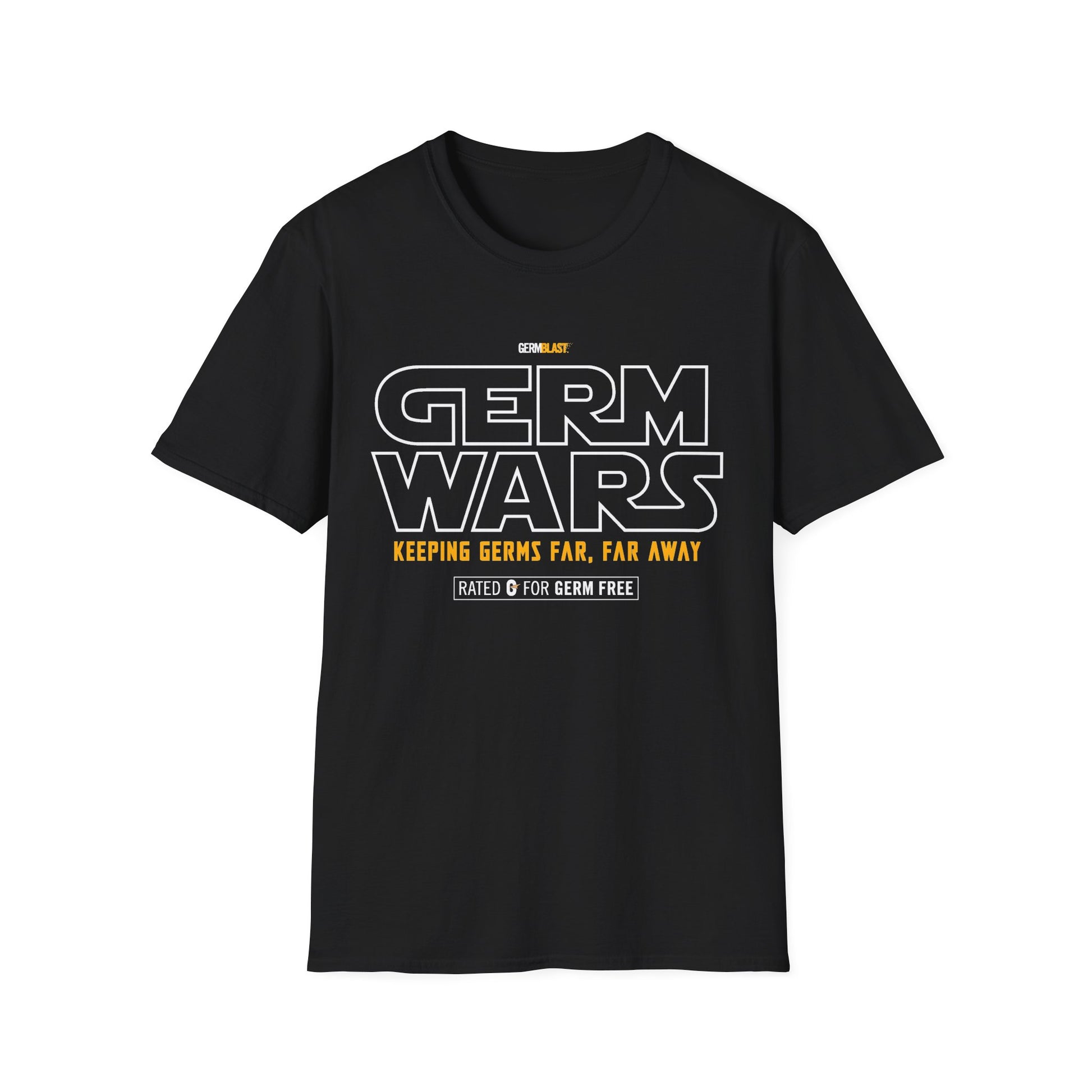Germ Wars Unisex T-Shirt, Funny Graphic Tee, Quarantine Humor Shirt, Unique Gift, Casual Wear, Science Enthusiast Apparel - GermBlast