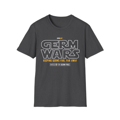 Germ Wars Unisex T-Shirt, Funny Graphic Tee, Quarantine Humor Shirt, Unique Gift, Casual Wear, Science Enthusiast Apparel - GermBlast