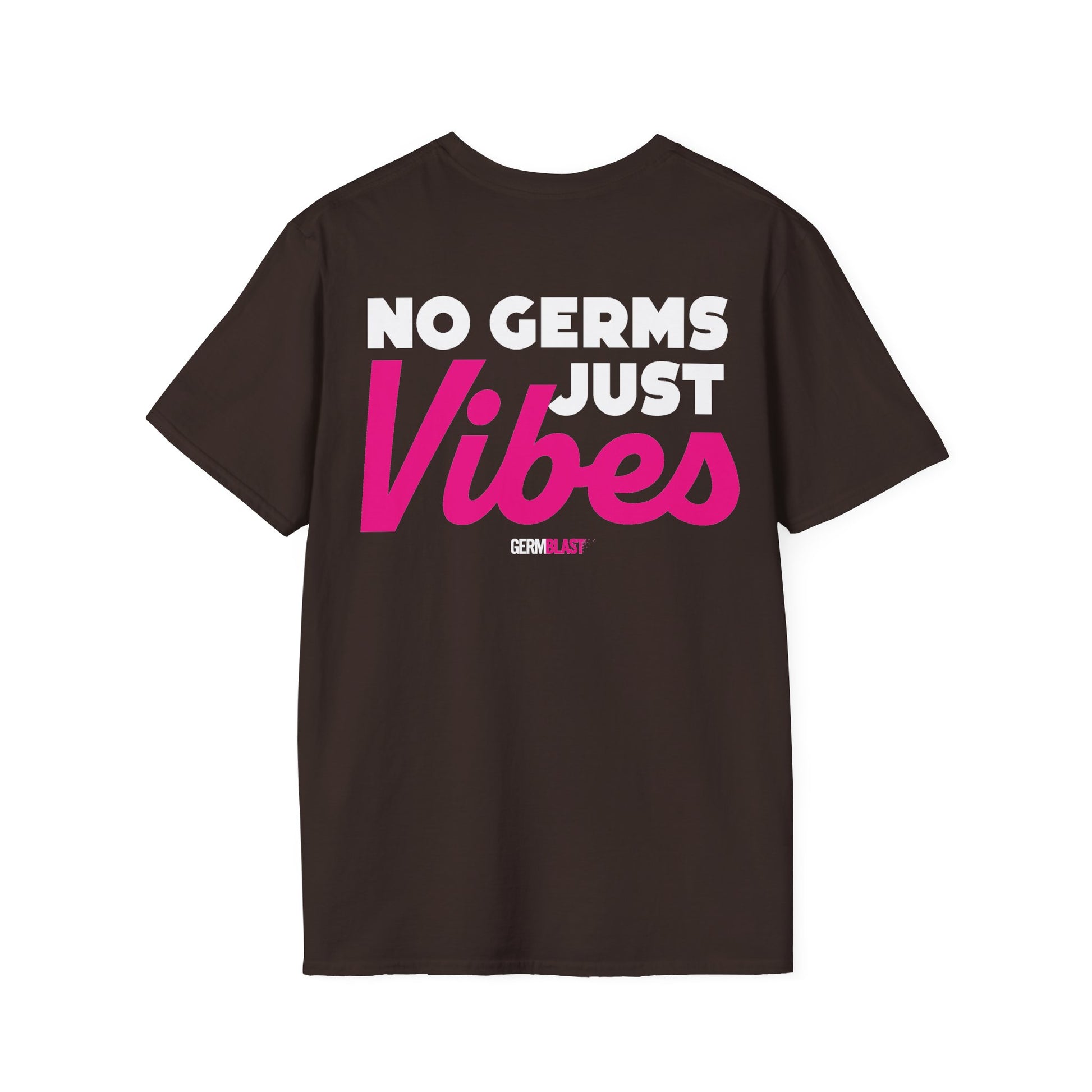 No Germs Just Vibes Unisex T-Shirt, Casual Wear, Gift for Friends, Summer Style, Trendy Tee, Funny Quarantine Shirt - GermBlast