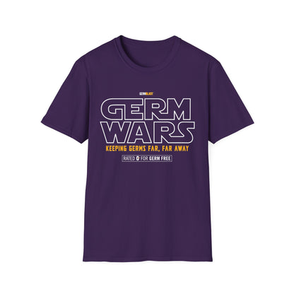 Germ Wars Unisex T-Shirt, Funny Graphic Tee, Quarantine Humor Shirt, Unique Gift, Casual Wear, Science Enthusiast Apparel - GermBlast