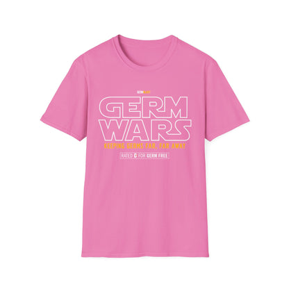 Germ Wars Unisex T-Shirt, Funny Graphic Tee, Quarantine Humor Shirt, Unique Gift, Casual Wear, Science Enthusiast Apparel - GermBlast