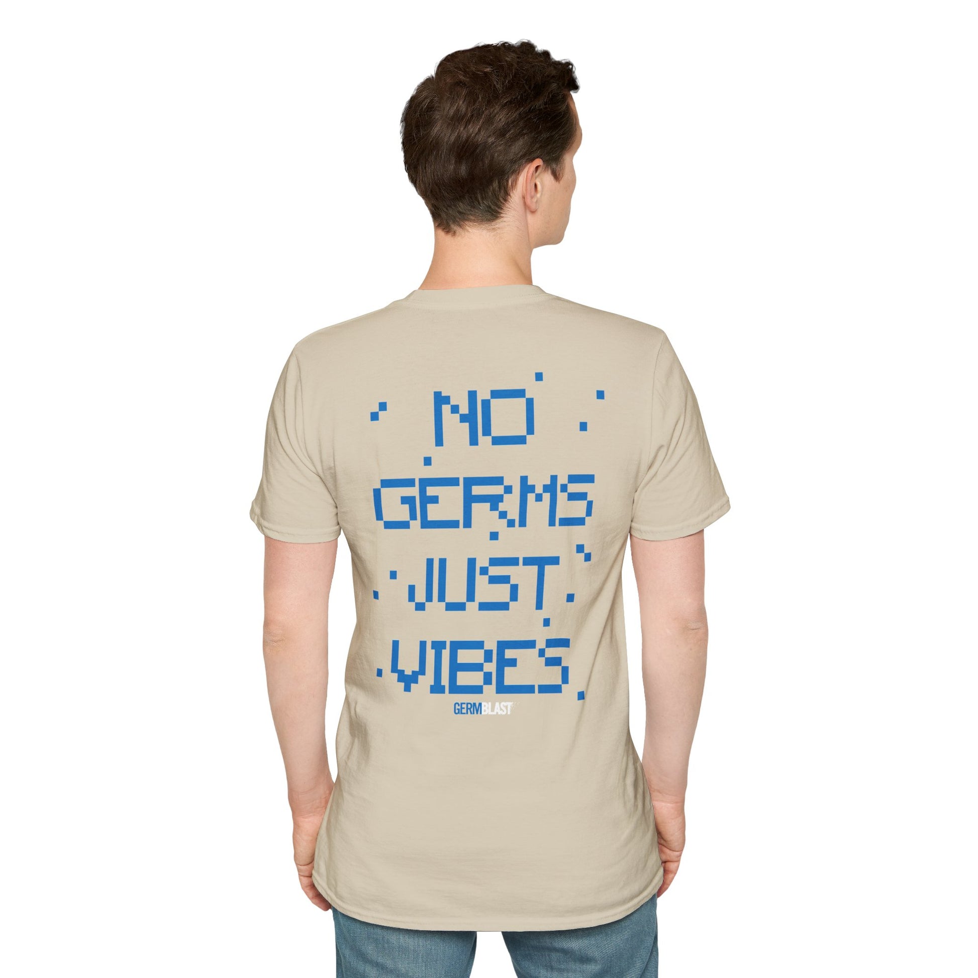 Unisex Graphic T-Shirt - No Germs Just Vibes, Casual Wear, Summer Fashion, Gift for Friends, Affirmation Tee, Relaxed Style - GermBlast