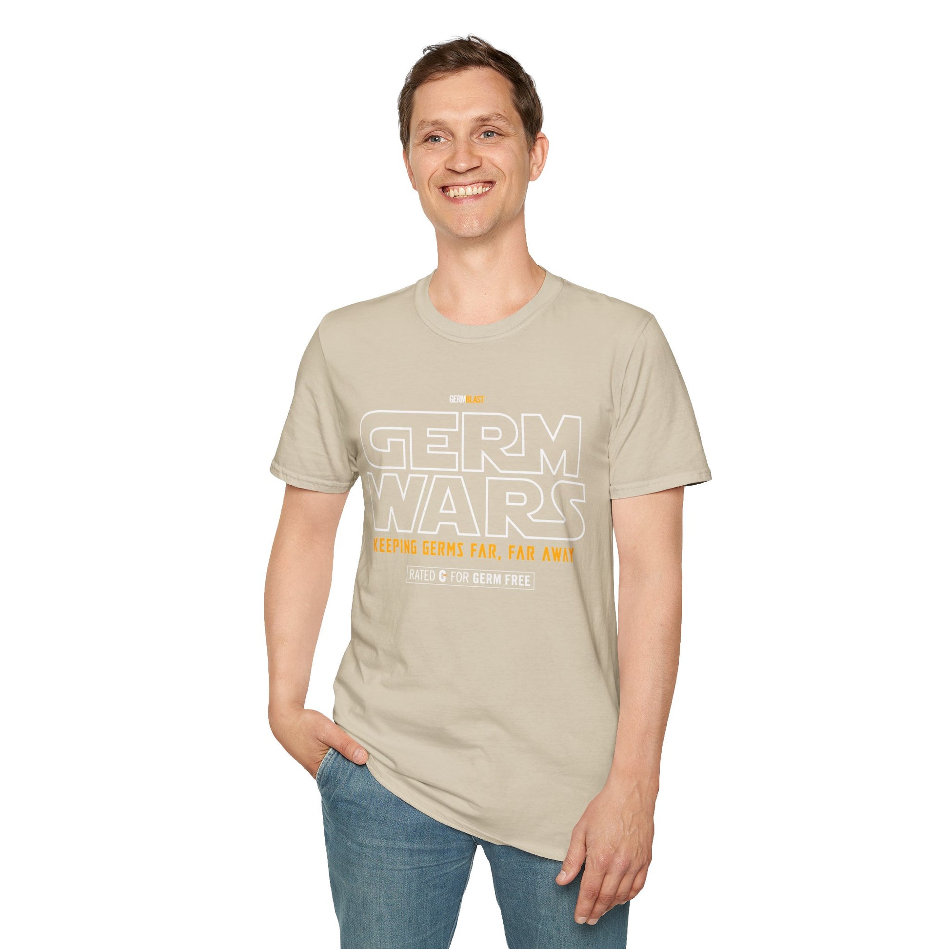 Germ Wars Unisex T-Shirt, Funny Graphic Tee, Quarantine Humor Shirt, Unique Gift, Casual Wear, Science Enthusiast Apparel - GermBlast