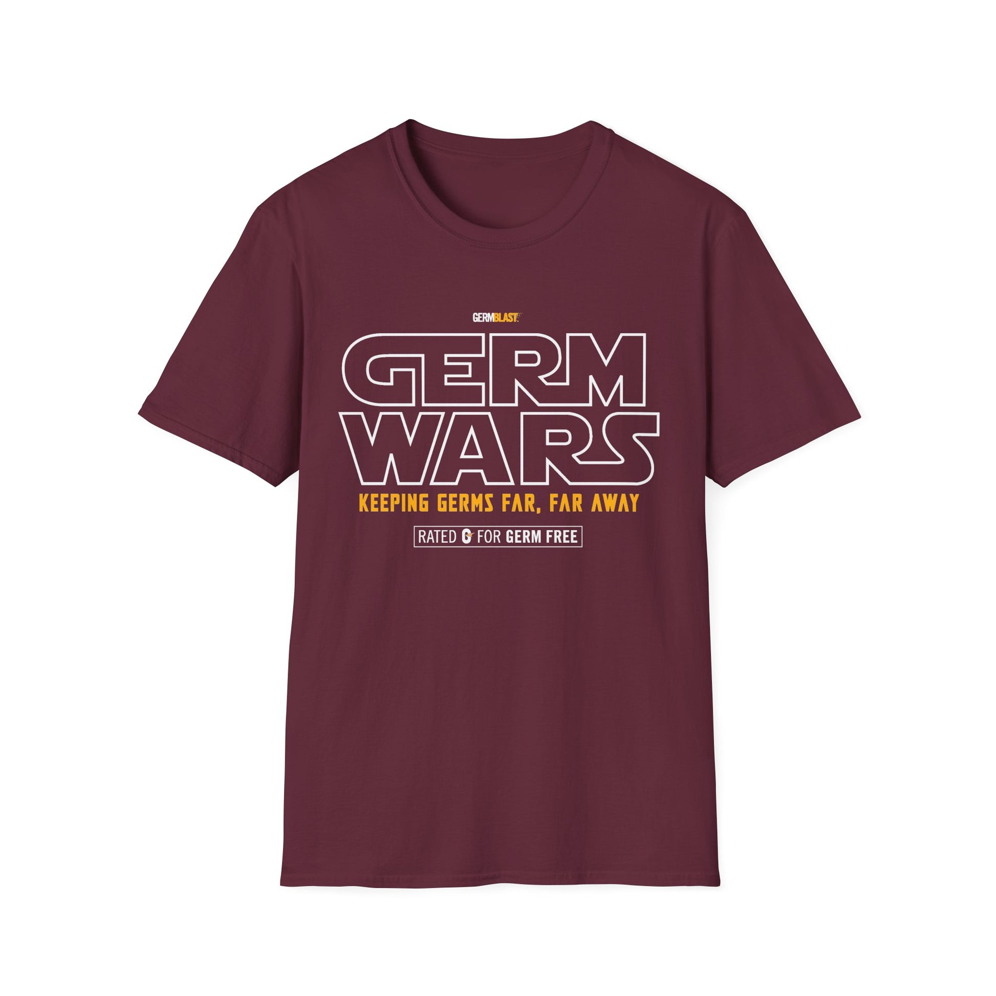 Germ Wars Unisex T-Shirt, Funny Graphic Tee, Quarantine Humor Shirt, Unique Gift, Casual Wear, Science Enthusiast Apparel - GermBlast